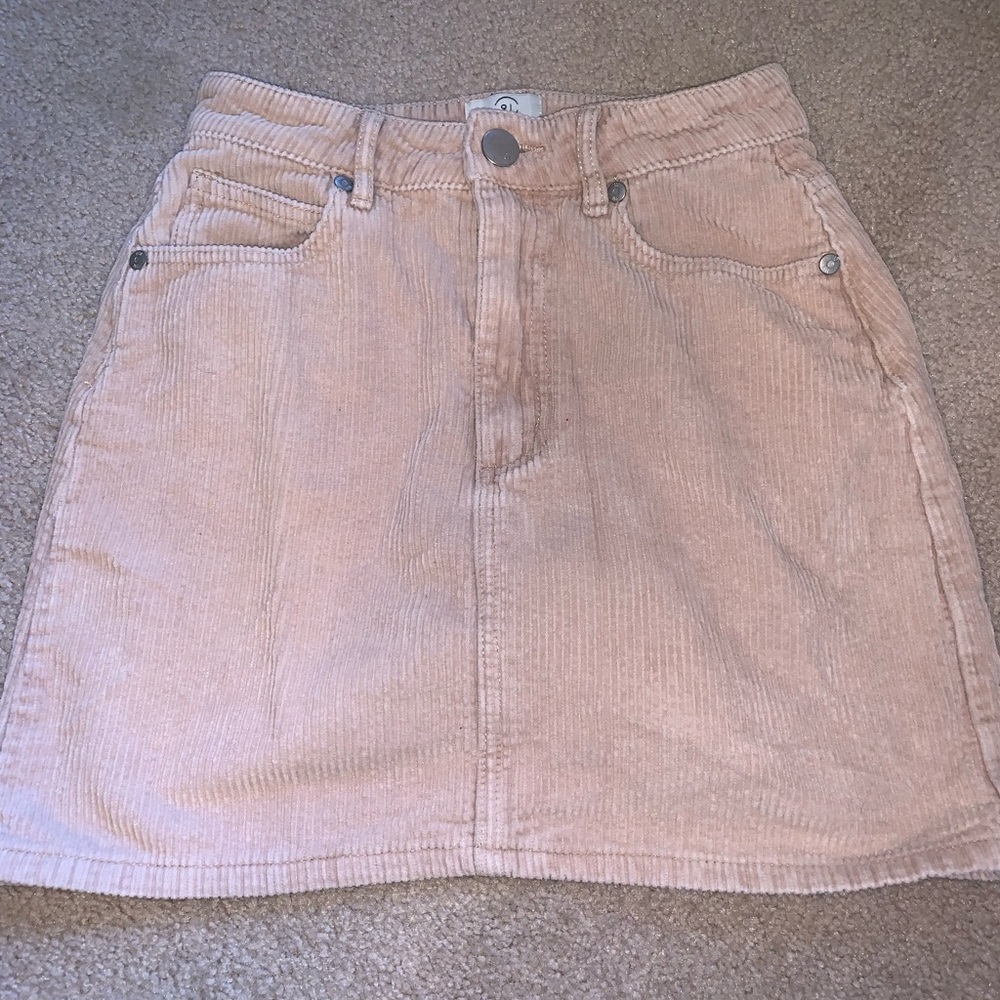 Garage light pink/peach corduroy skirt